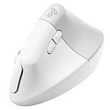 Комп'ютерна миша Logitech Lift for Mac Vertical Ergonomic White, фото 6