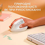 Комп'ютерна миша Logitech Lift for Mac Vertical Ergonomic White, фото 9
