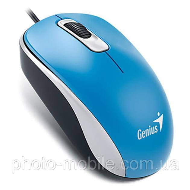 Комп'ютерна миша Genius DX-110, Blue, USB, оптична, 1000 dpi, 3 кнопки, 1.5 м