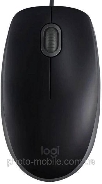 Комп'ютерна миша Logitech B110 Silent, Black, USB, оптична, 1000 dpi, 3 кнопки, 1.8 м