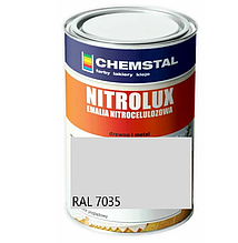 Фарба (нітрофарба) для дерева, ДСП, шпону, фанери матова НЦ Nitroluх, Chemstal, тонується за RAL, RAL 7035