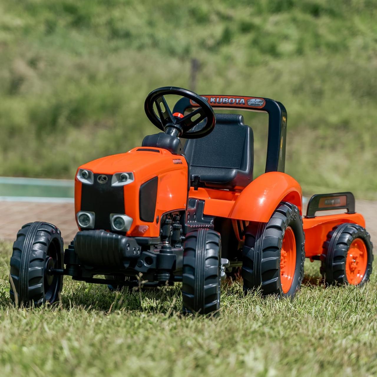 Дитячий трактор на педалях з причепом Falk 2065AB KUBOTA (колір - помаранчевий), фото 1
