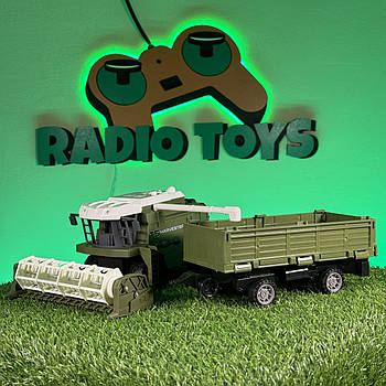 Комбайн на радіокеруванні Harvester з причепом | Комбайн на пульті управління | Трактор на радіоуправлінні