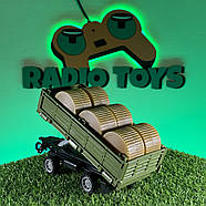 Комбайн на радіокеруванні Harvester з причепом та сіном | Комбайн на пульті управління | Трактор на радіоуправлінні, фото 2