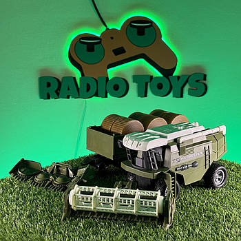 Комбайн на радіокеруванні Harvester з причепом та сіном | Комбайн на пульті управління | Трактор на радіоуправлінні