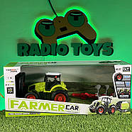 Трактор на радіоуправлінні SUPER FARMER з культиватором | Машинка на пульті управління Іграшки на радіокеруванні, фото 7