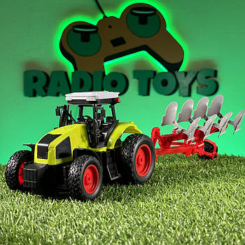 Трактор на радіоуправлінні SUPER FARMER з культиватором | Машинка на пульті управління Іграшки на радіокеруванні