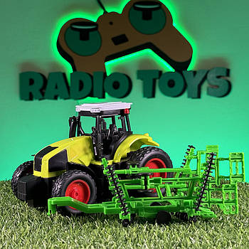 Трактор на радіоуправлінні SUPER FARMER з бороною | Трактор на пульті управління Іграшки на радіокеруванні