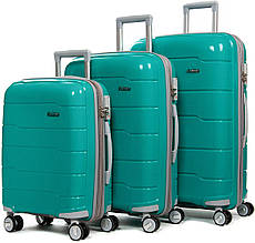 Комплект валіз Fashion зеленого кольору