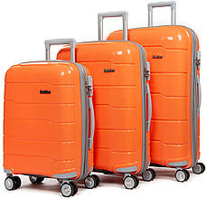 Комплект валіз Fashion жовтогарячого кольору