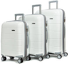 Комплект валіз Fashion білого кольору