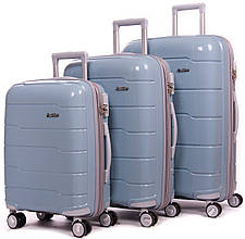 Комплект валіз Fashion блакитного кольору