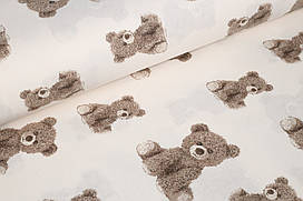 Ранфорс 240 см Ведмедики коричневі на молочному