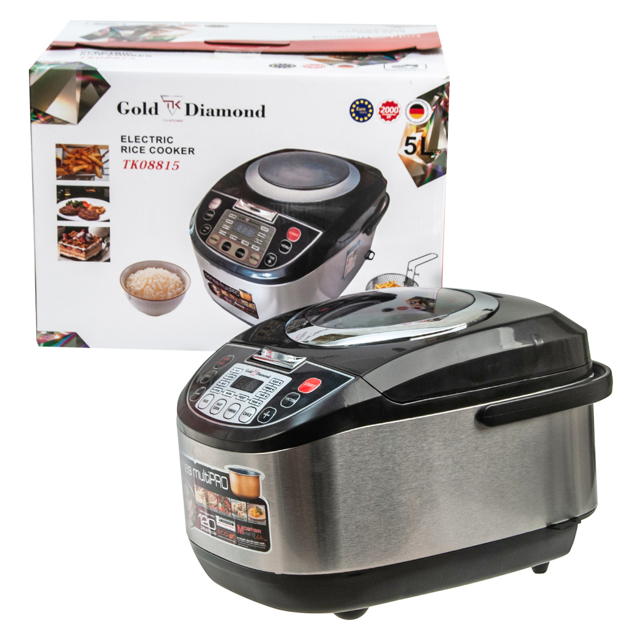 Мультиварка Gold Diamond TK 08815 з фритюрниці 5Л 2000W (4)