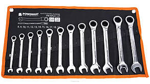 Набір комбінованих ключів із тріскачкою Powermat PM-KPLO-12T