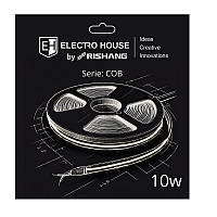 LED-стрічка 10 Вт 24 В COB 320 діодів, 950 Лм, теплий білий 3000K, серія COB Electro House by Rishang