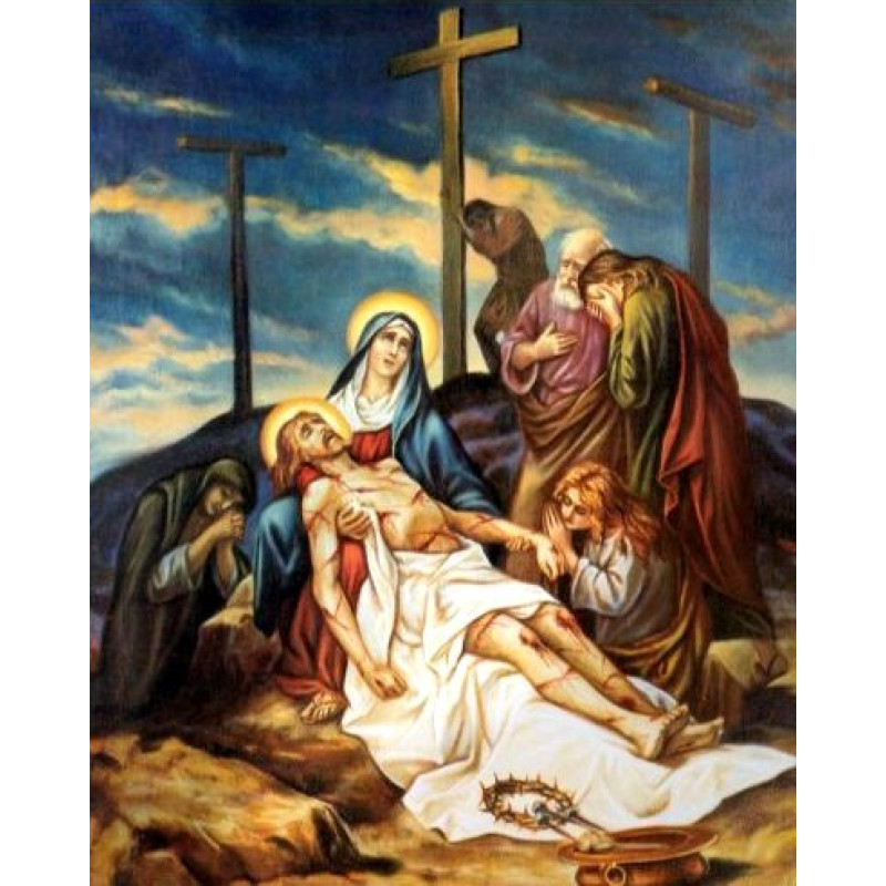 Алмазна вишивка (набір) "Тіло Ісуса знято з хреста" (DM-456), фото 1