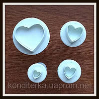 Плунжер Сердечка 4 шт (кнопка)