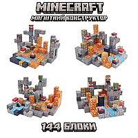 Магнітний конструктор Minecraft Пригоди в Шахті, Дитячий конструктор майнкрафт на 144 блоки ORB