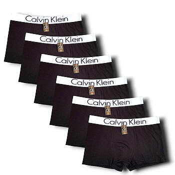 Труси чоловічі боксери бавовна Calvin Klein 17 White, чорні, розмір M (46-48), 013005