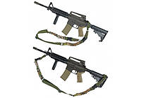 Ремінь збройовий одноточковий - двохточковий універсальний із дод. кріпленням на приклад Мультикам