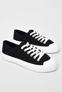 Кеди підліткові текстильні чорного кольору 197384P