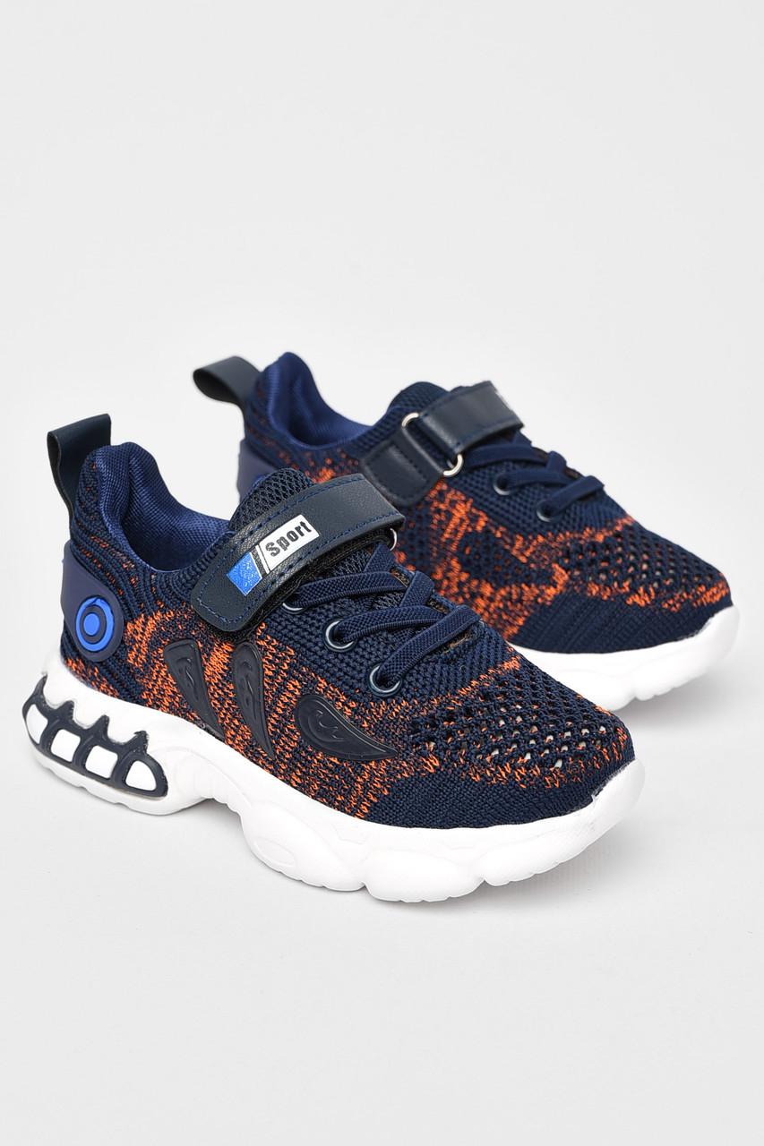 Кросівки дитячі темно-синього кольору текстиль 197426T Безкоштовна доставка, фото 1