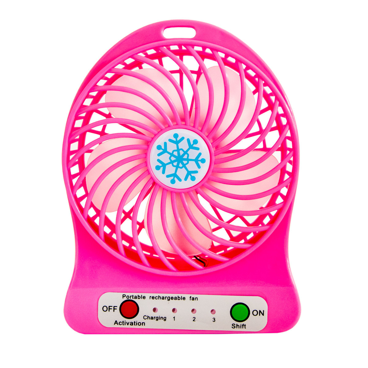 Настільний маленький вентилятор на батарейках Portable Fan XSFS-01 Рожевий, портативний вентилятор, фото 1