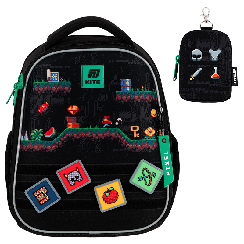 Рюкзак шкільний каркасний Kite Education Pixel Game K25-555S-4
