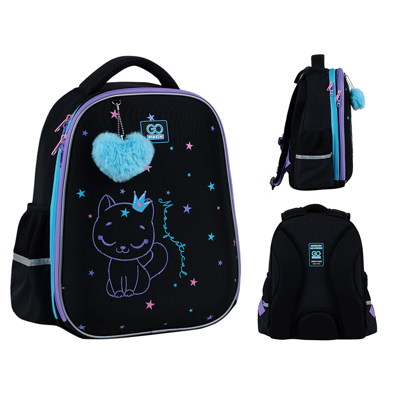 Рюкзак шкільний напівкаркасний GoPack GO25-165M-2 Education Meowjestical