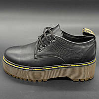 Черные женские туфли Dr. Martens, натуральная кожа 36. Размеры в наличии: 36, 38.