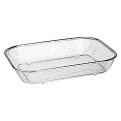 Сито-кошик для миття овочів та фруктів 37.5х27.5х6.8 см друшляк з нержавіючої сталі Lugi