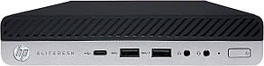 Б/в Неттоп HP EliteDesk 800 G4 Desktop Mini USFF| Core i5-8600| 8 GB RAM| 256 GB SSD NVMe| UHD 630, фото 1
