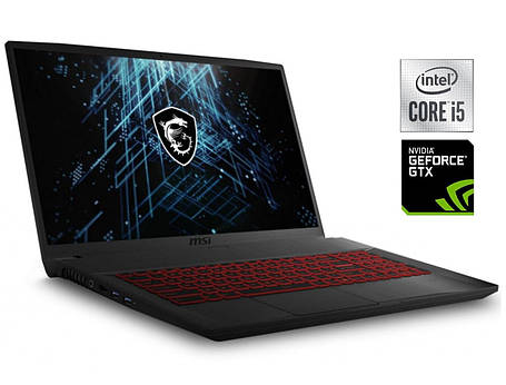 Ігровий ноутбук Б-клас MSI GF75 Thin 10SCSXR/ 17.3" 1920x1080/ i5-10300H/ 16GB RAM/ 512GB SSD/ GTX 1650 Ti 4GB, фото 1
