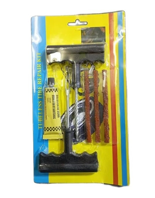 Набір для ремонту проколів безкамерних шин. Ремкомплект Tubeless tire repair kit 6pcs YU227