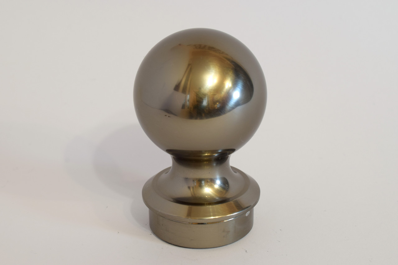 Заглушка поручня куля до алюмінієвих поручнів тип коло колір Шампань (10222ш), фото 1