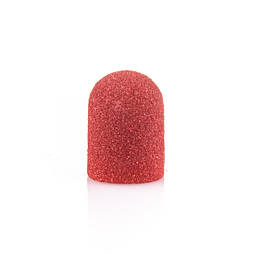 Наждаковий ковпачок для манікюру червоний 120 грит, 10 мм