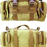 Сумка тактична нессесер, косметичка поясна плечова PK 0111 Milcraft YAKEDA колір Хакі Tan, фото 4