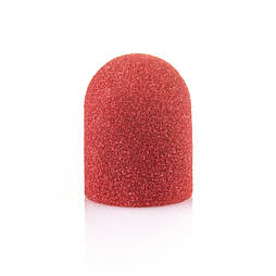 Наждаковий ковпачок для манікюру червоний 120 грит, 13 мм