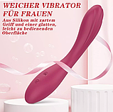 Жіночий вібратор для стимуляції еротичних інтимних зон, стимулятор із вібрацією для точки G, Інтимні іграшки, фото 6