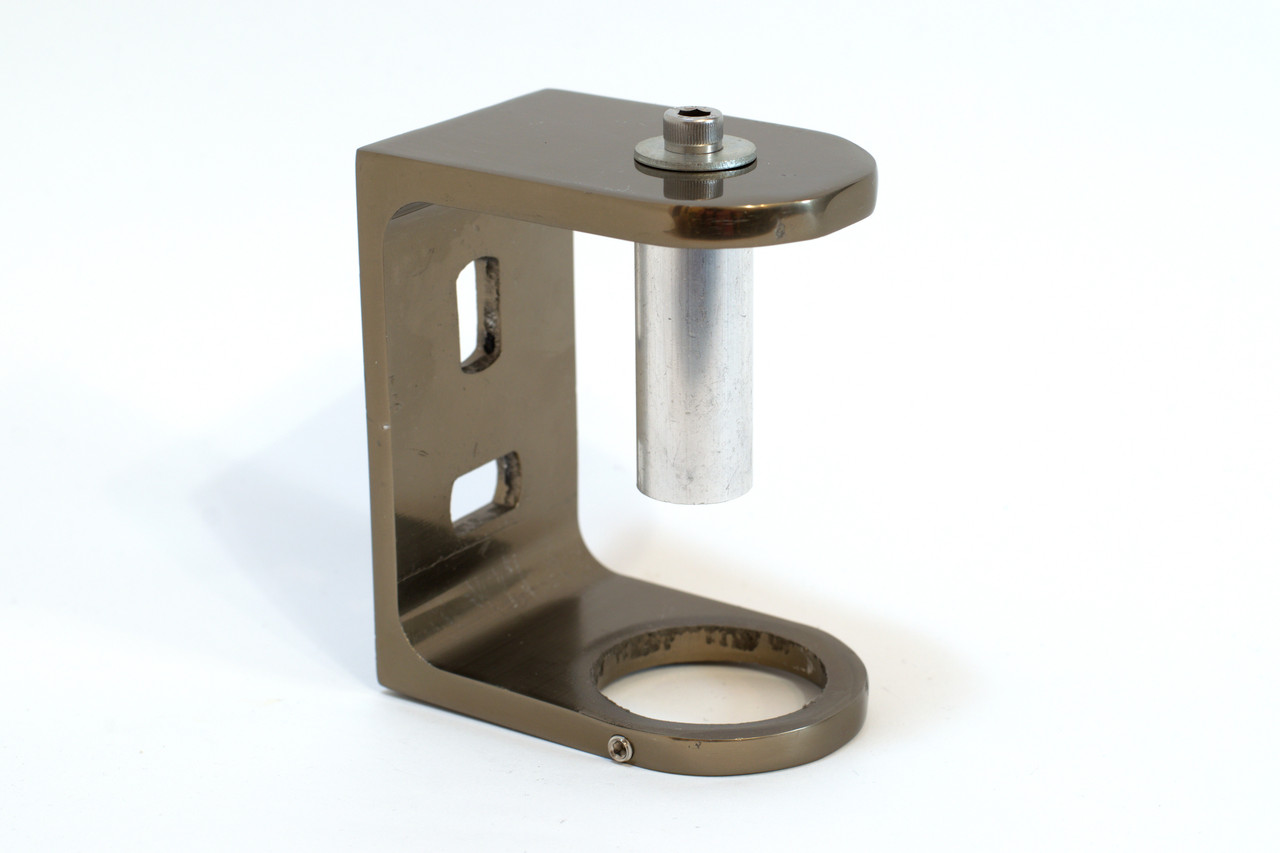 Тримач (кронштейн) стійки боковий до алюмінієвих поручнів тип коло колір Шампань (10631ш)