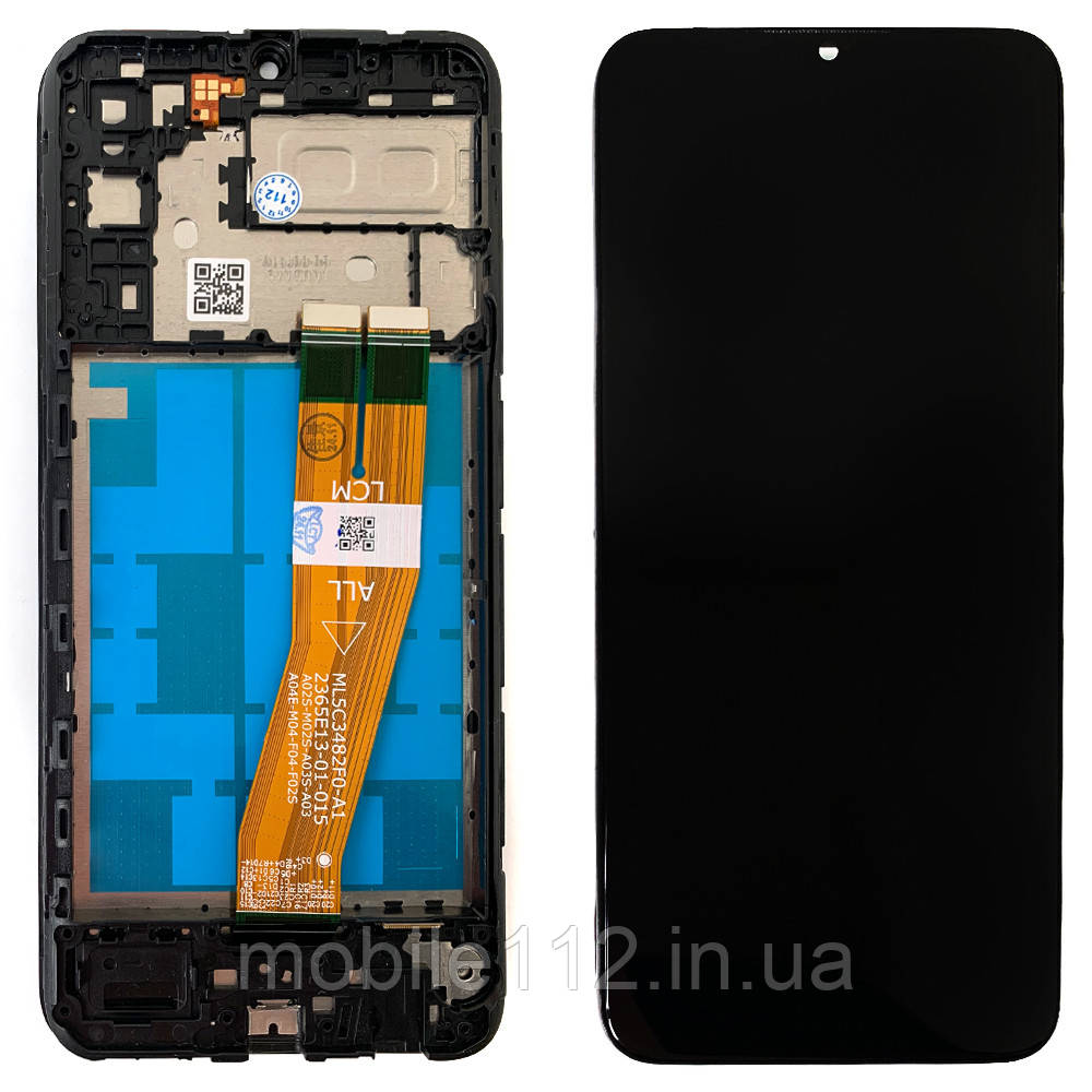Екран (дисплей) Samsung Galaxy A04e A042F + тачскрин AAAA з рамкою