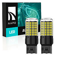 Комплект світлодіодних ламп NAPO LED 7440-3014-144smd W21W T20 7440 колір світіння білий 2 шт