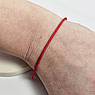 Браслет текстильний червоного кольору з позолоченою застібкою, фото 8