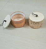 Скринька з натурального бамбука. Ручна робота. Діаметр 8 см, висота 4 см, фото 4