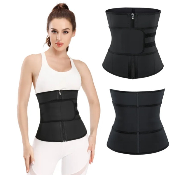 Стягуючий пояс для схуднення Waist training corset Чорний L
