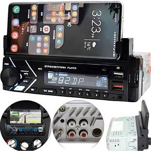 Автомагнітола з утримувачем для телефону MP3 7001 BT Чорна