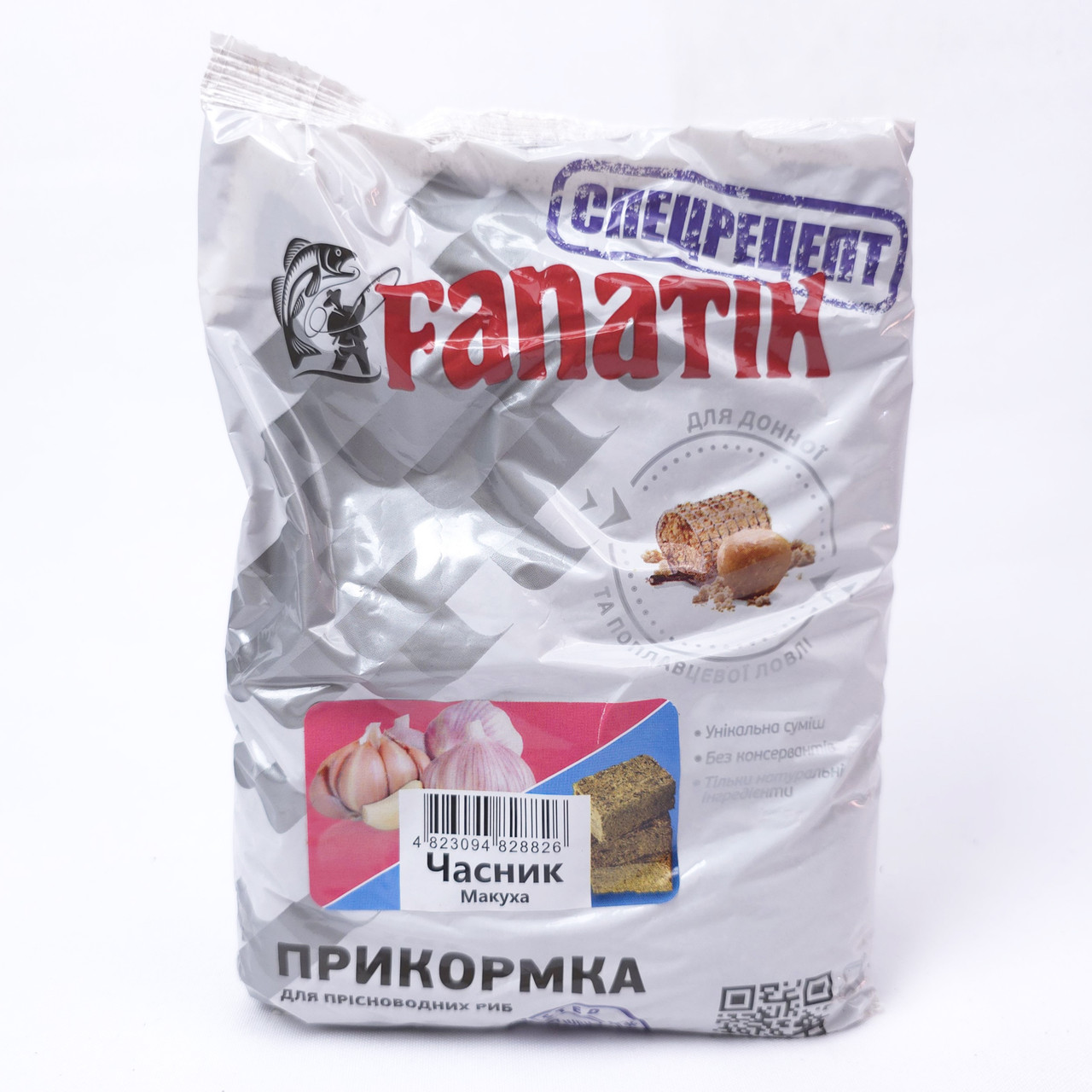 Універсальна прикормка для риби Fanatik Макуха Часник 1 кг прикормка для рибалки