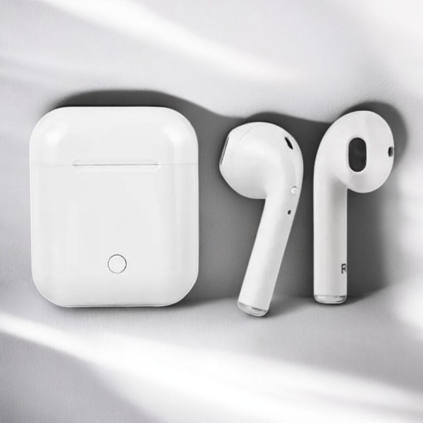 Бездротові сенсорні bluetooth-навушники i18 з кейсом, фото 1