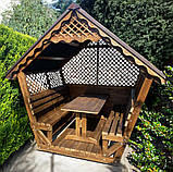 Дерев'яна альтанка, розбірна (на 8 людей) "Престиж", фото 3